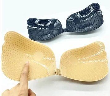 Невидим бюстгальтер Fly-Bra, силиконов бюст без презрамки, Флай бра Вълни, самозалепващ се лиф без презрамки, цвят бежов, размер B Fly-Bra-1003 снимка