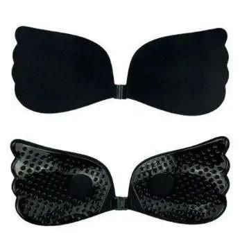 Невидим бюстгальтер Fly-Bra, силиконов бюст без презрамки, Fly Bra Вълни, самозалепващ лиф без презрамки, цвят черен, размер C Fly-Bra-1005 снимка